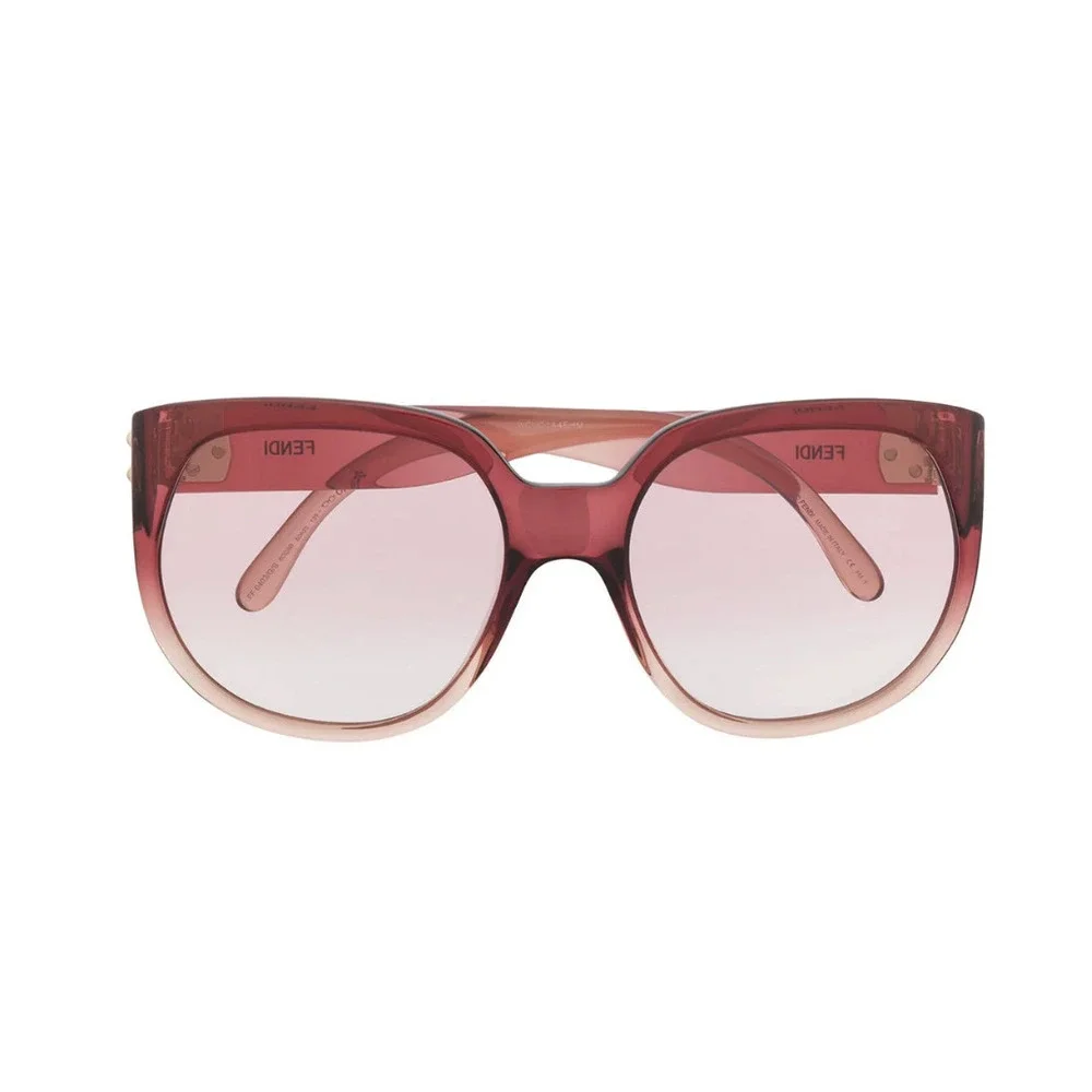 NWT Fendi 0403GS Transparent Brown Square 60mm Sunglasses